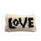 Hello Honey® Black & Cream Love Shag Lumbar Pillow